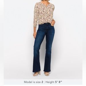 Owen High Rise Flare Jean in Indigo Size 8